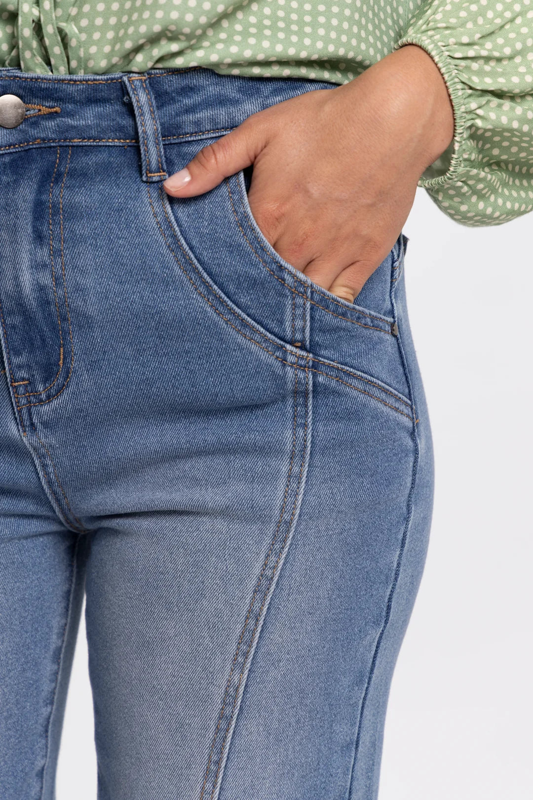 Mi Moso Double Pocket Jean - Blue