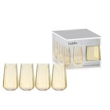 Ladelle Highball 4 Pack Tumblers - Capri Lemon