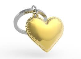 Stellar Haus Metalmorphose Keyring Balloon Heart Gold