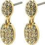 Pilgrim Beat Recycled Crystal Earrings Gold Plated