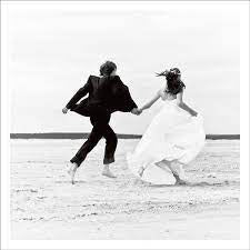 Affirmations Card Newlywed couple on the Beach