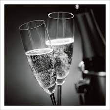 Affirmations Card Champagne Flutes