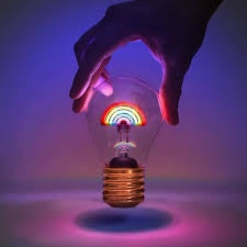 Stellar Haus Lightbulb Lamp USB Recharge - Rainbow