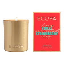 Ecoya Goldie Candle Holiday Collection - Chilli Strawberry