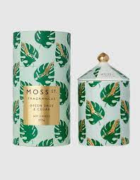 Moss St. Ceramic Candle Green Sage & Cedar 320g