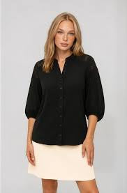 Moss by Mi Moso Bronte  Shirt - Black