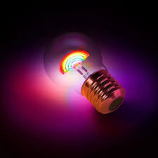 Stellar Haus Lightbulb Lamp USB Recharge - Rainbow