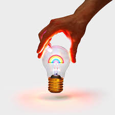 Stellar Haus Lightbulb Lamp USB Recharge - Rainbow