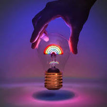 Load image into Gallery viewer, Stellar Haus Lightbulb Lamp USB Recharge - Rainbow
