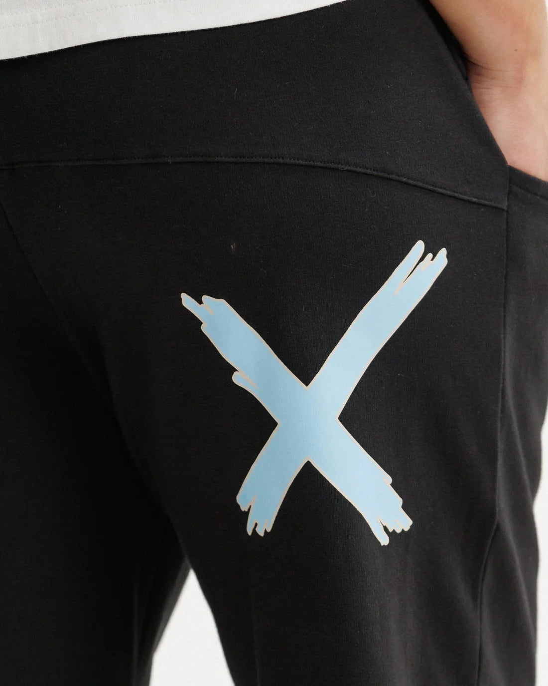 Homelee 3/4 Apartment Pants - Black with Sapphire Ivory  X