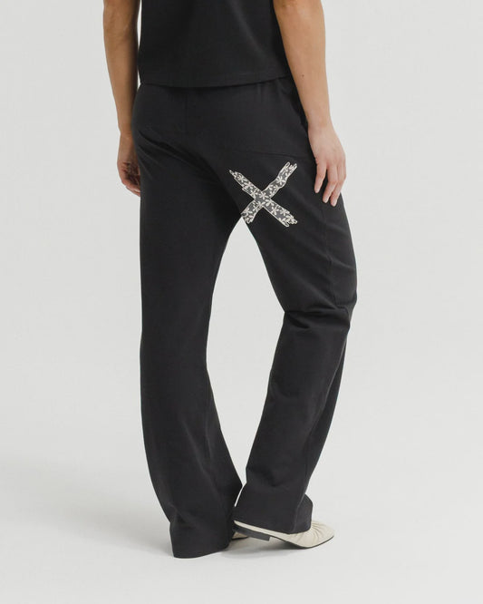 Homelee Avenue Pants - Winter Weight - Black with Graphite Daisy X