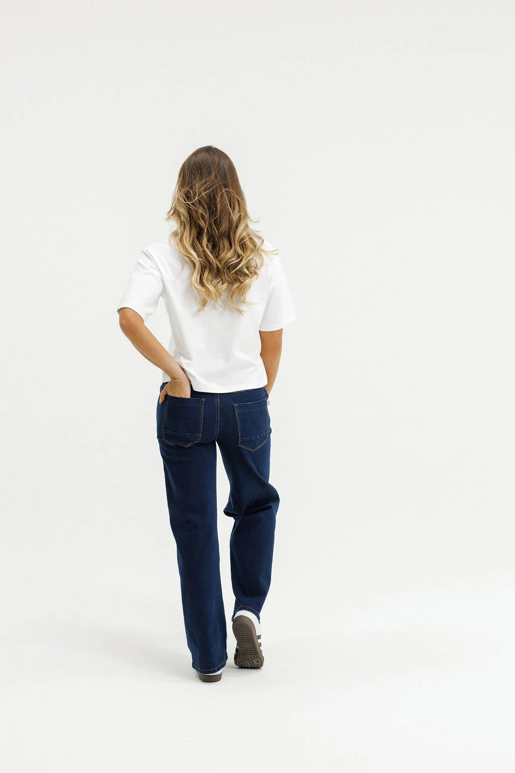 Homelee Palazzo Jeans - Indigo Wash