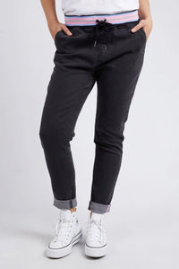 Elm Melody Denim Jogger Washed Black