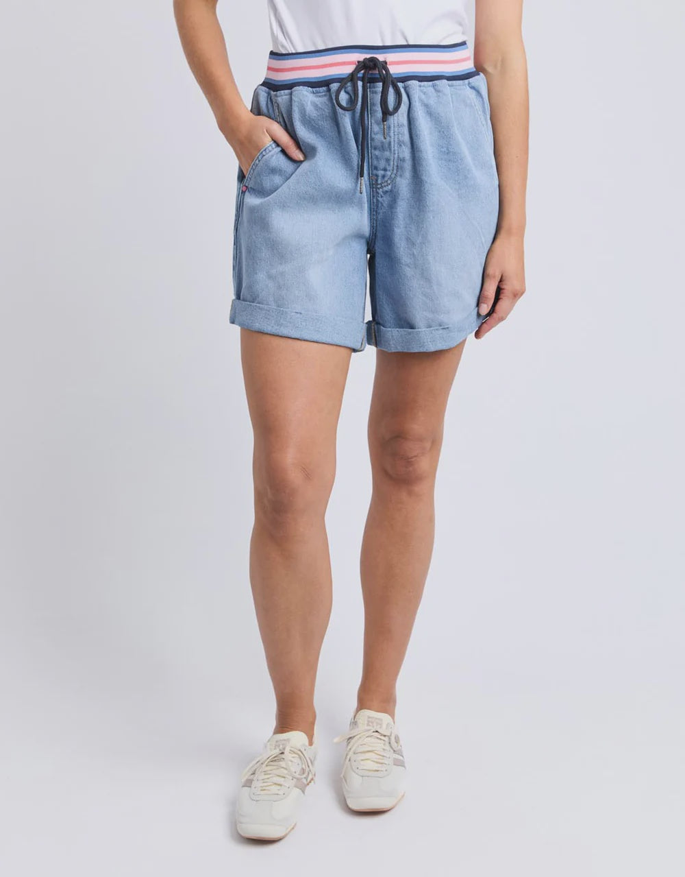Elm Bodhi Denim Short - Mid Blue Wash