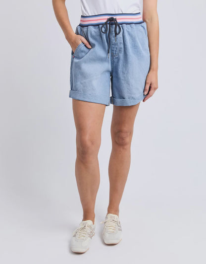 Elm Bodhi Denim Short - Mid Blue Wash