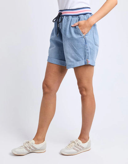 Elm Bodhi Denim Short - Mid Blue Wash