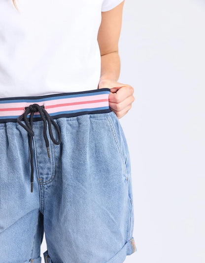 Elm Bodhi Denim Short - Mid Blue Wash