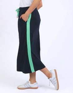 Elm Brunch Skirt - Side Tape Navy/Neon Green