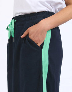 Elm Brunch Skirt - Side Tape Navy/Neon Green