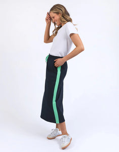 Elm Brunch Skirt - Side Tape Navy/Neon Green