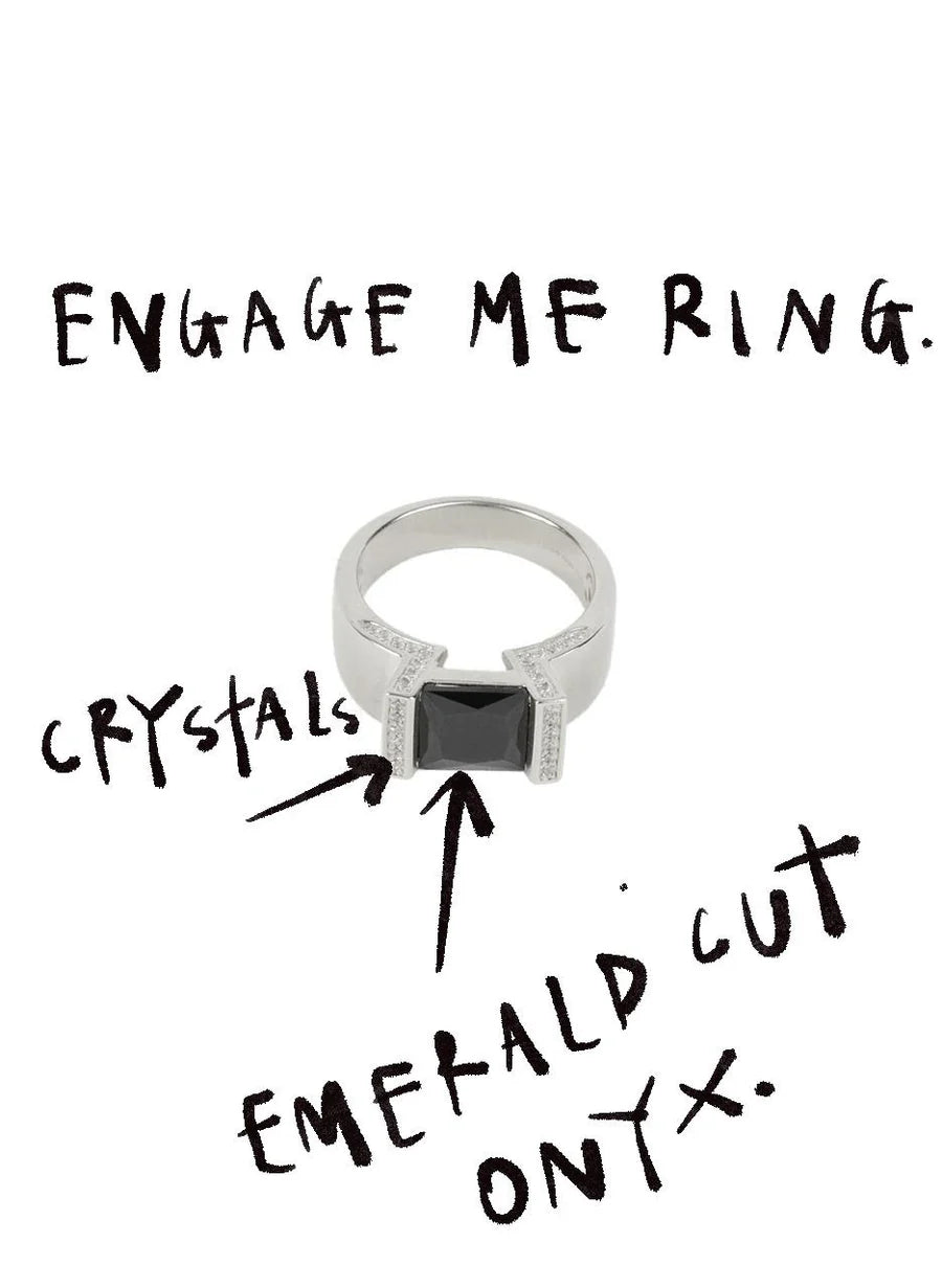 Federation Engage Me Ring - Silver/Black