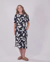 Elm Mimosa Tee Dress - Black Yardage Print
