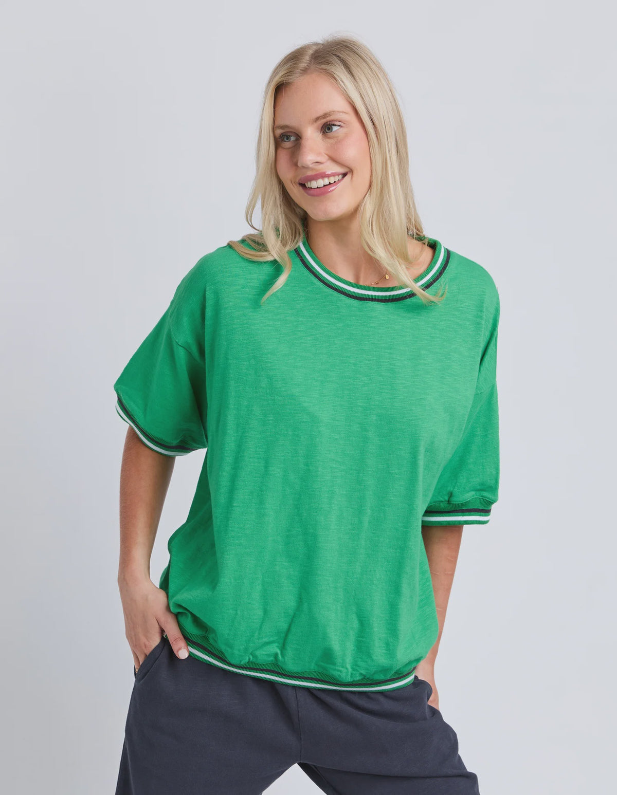 Elm Faye S/S Sweat - Greenbriar
