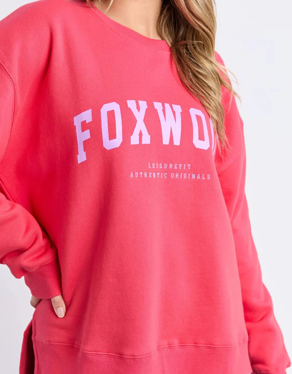 Foxwood Interval Crew - Raspberry with Neon Lilac