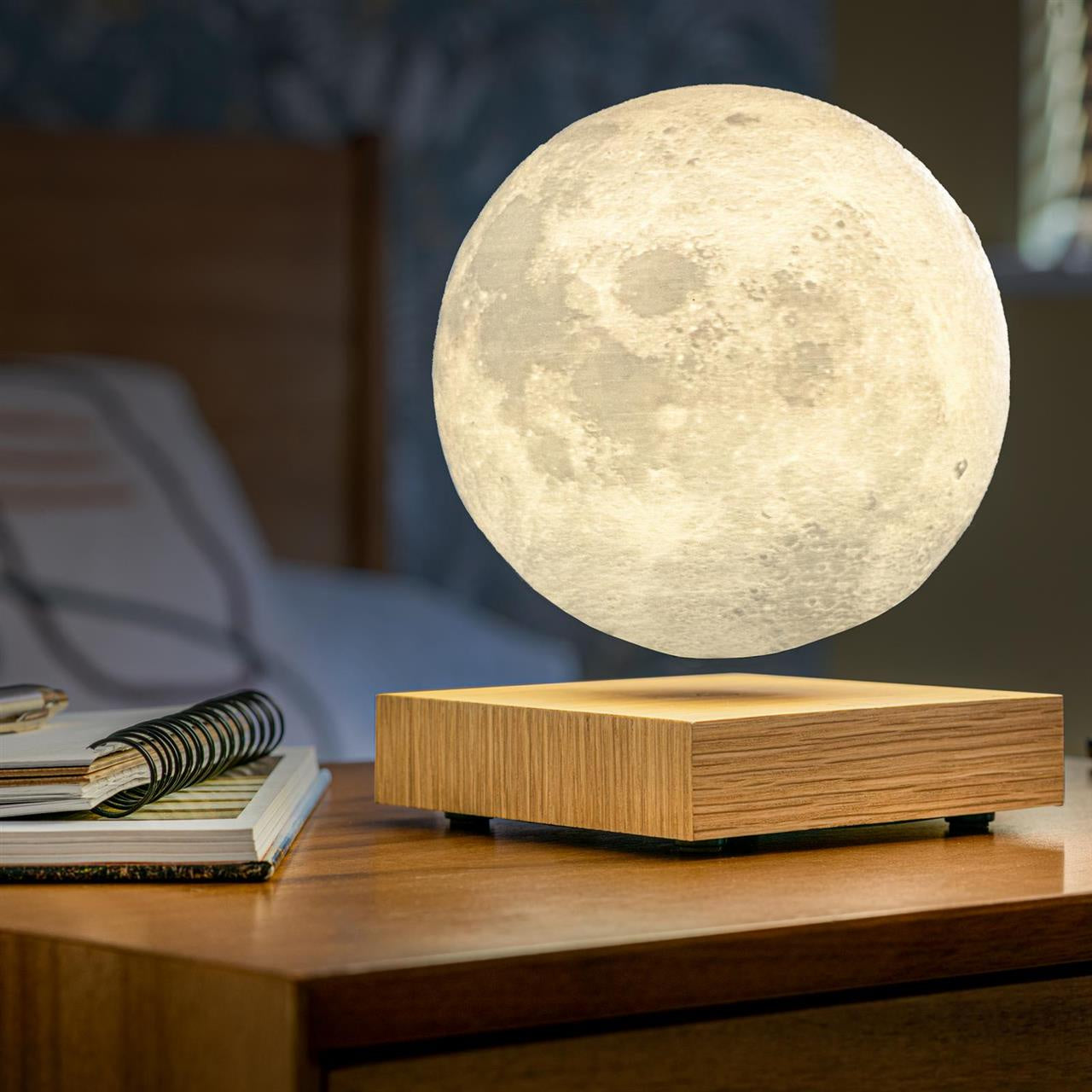 Live Wires Black Base Smart Moon Lamp