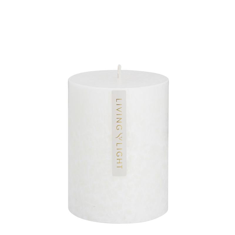 Living Light Pillar Candle Medium White Pinot Blanc