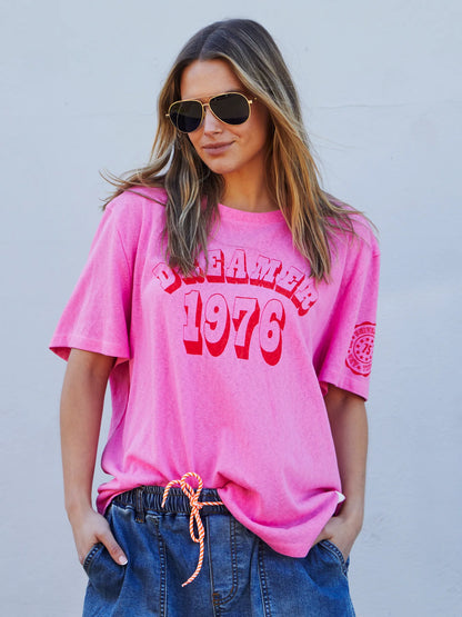 Hammill & Co 1976 Dreamer Tee - Hot Pink