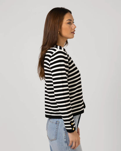 Stella + Gemma Henri Cardigan - Black Tea