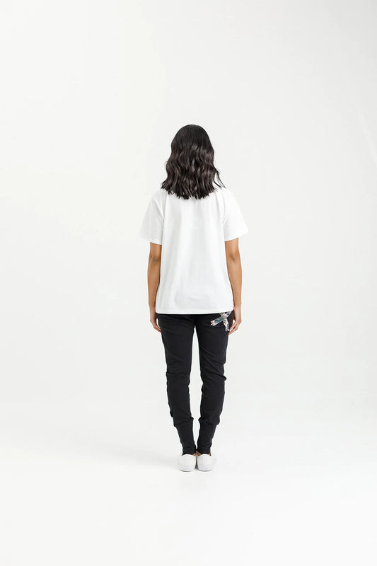 Homelee Apartment Pants -  Black with Swirl Print