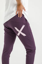 Load image into Gallery viewer, Home-Lee Apartment Pants Plum with Pastel Pink

