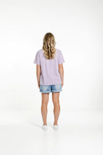 Load image into Gallery viewer, Home-Lee Chris Tee Periwinkle with Stripe X
