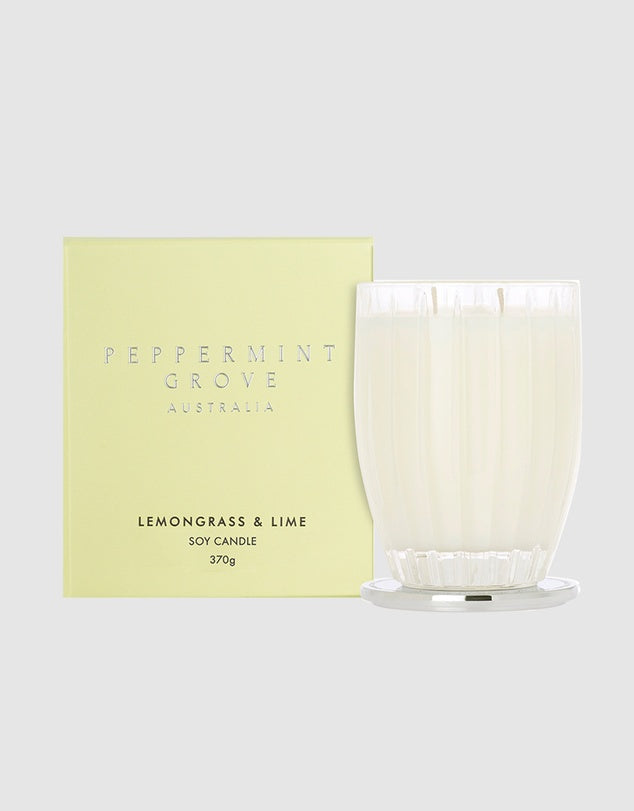 Peppermint Grove Candle 370g Lemongrass & Lime