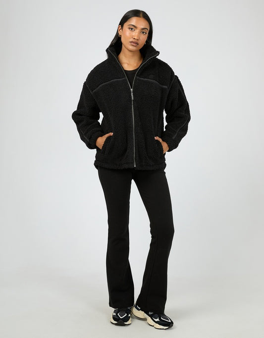 All About Eve Newport  Zip Thru Teddy - Black