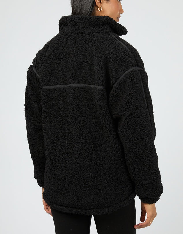 All About Eve Newport  Zip Thru Teddy - Black