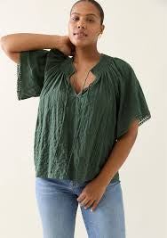 Isle of Mine Esther Shirred Top - Myrtle