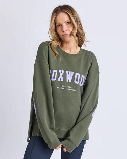 Foxwood Interval Crew - Khaki with Lilac