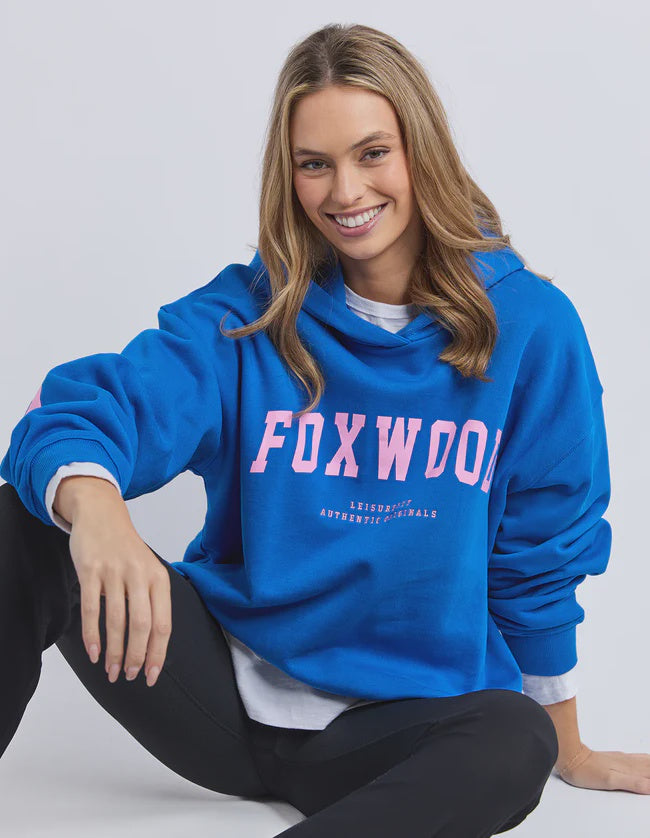 Foxwood Interval Hoodie - Cobalt Blue & Neon Pink