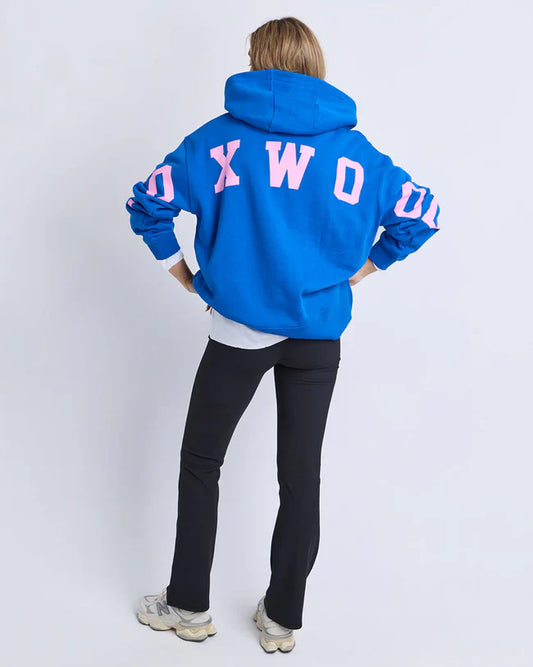 Foxwood Interval Hoodie - Cobalt Blue & Neon Pink