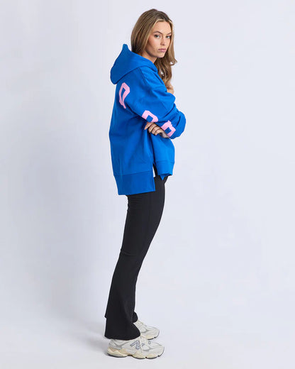 Foxwood Interval Hoodie - Cobalt Blue & Neon Pink