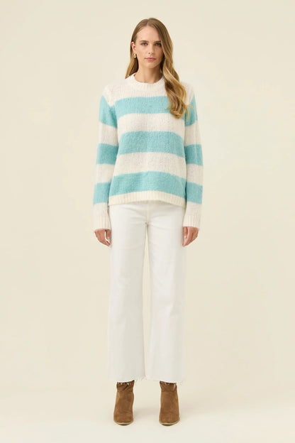 Isle of Mine Pallas Stripe Jumper - Ice Blue