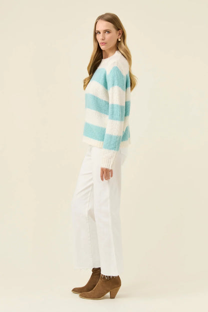 Isle of Mine Pallas Stripe Jumper - Ice Blue