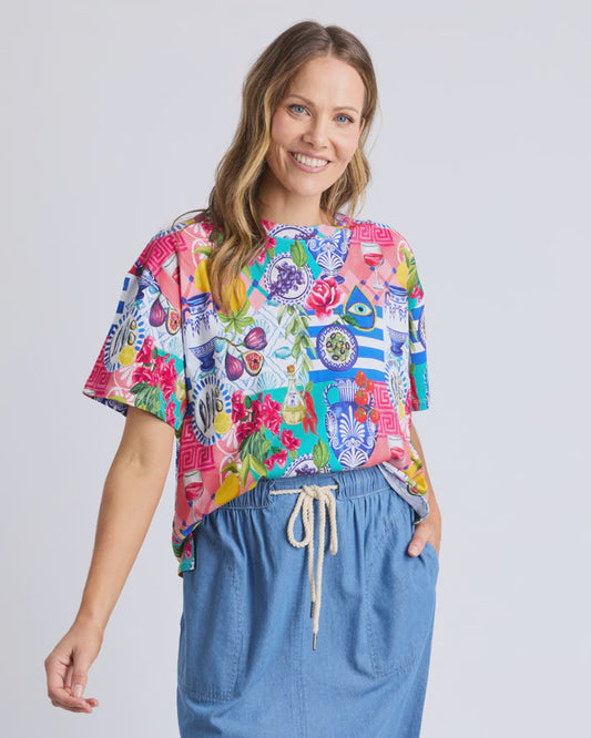 Elm La La Land Tee - All Over Yardage Print