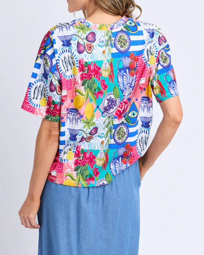 Elm La La Land Tee - All Over Yardage Print