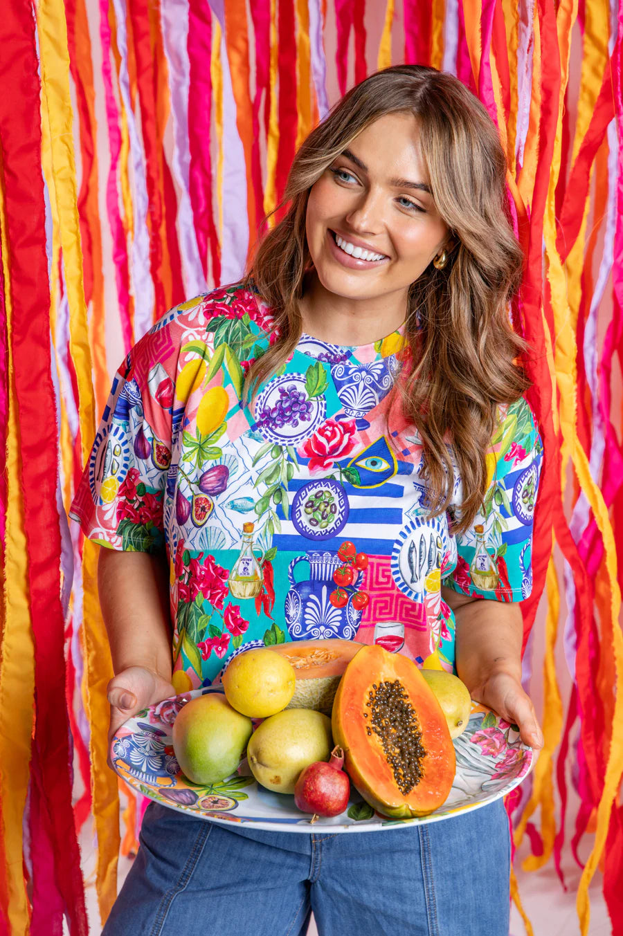 Elm La La Land Tee - All Over Yardage Print