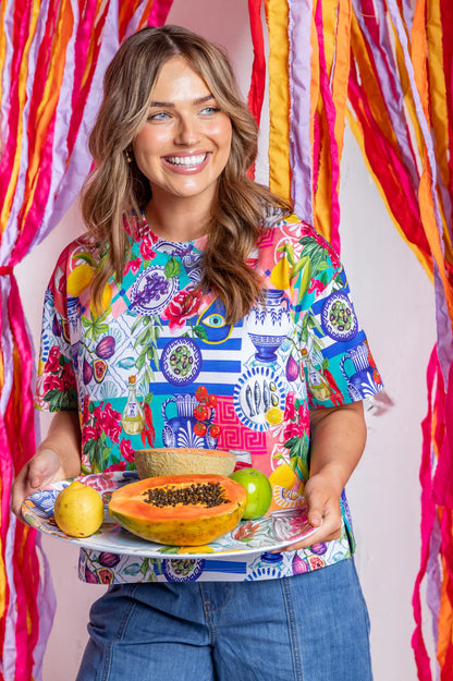 Elm La La Land Tee - All Over Yardage Print