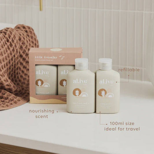 al.ive Little Traveller Wash & Lotion - Calming Oatmeal